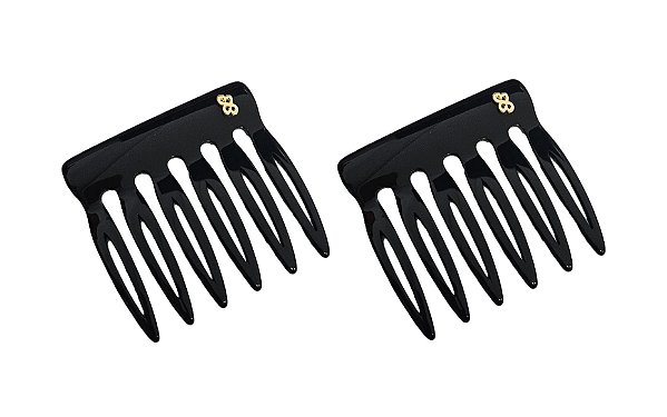 Kit 2 Pentes de Cabelo Pequeno Bianca Vênus Preto 90 006 AB