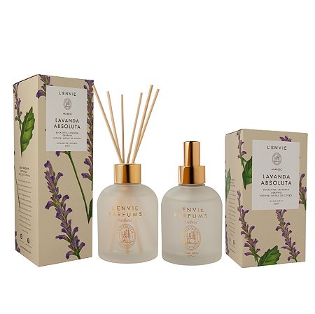 Lenvie Lavanda Absoluta - Kit Difusor de Ambiente e Home Spray 200ml