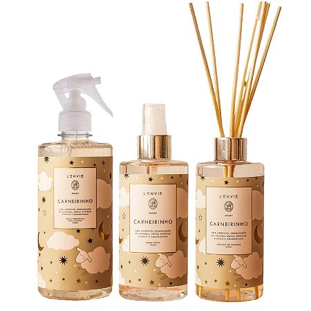 Lenvie Mamy Carneirinho - Kit Difusor de Ambiente Água Perfumada e Home Spray