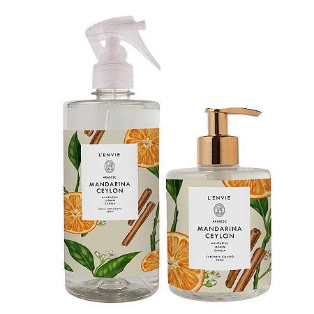 Lenvie Mandarina Ceylon - Kit Água Perfumada e Sabonete Líquido