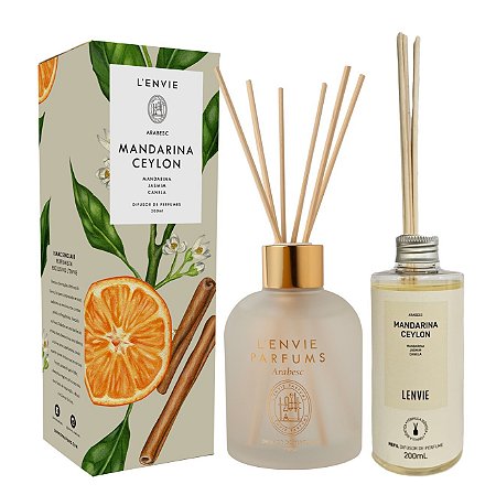 Lenvie Mandarina Ceylon - Kit Difusor de Ambiente e Refil