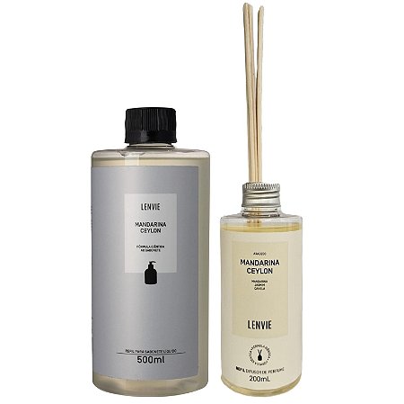 Lenvie Mandarina Ceylon - Kit Refil Difusor e Refil Sabonete Líquido
