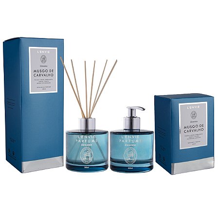 Lenvie Musgo de Carvalho - Kit Difusor de Ambiente e Sabonete Líquido