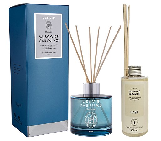Lenvie Musgo de Carvalho - Kit Difusor de Ambiente e Refil
