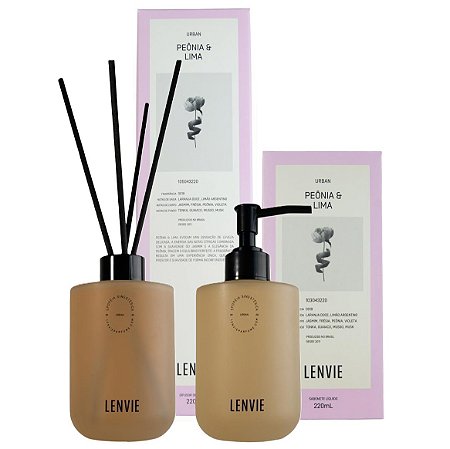 Lenvie Urban Kit Difusor e Sabonete Líquido Peônia e Lima