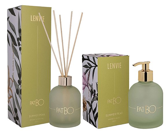 Lenvie PatBO Summer Pear - Kit Difusor de Ambiente e Sabonete Líquido