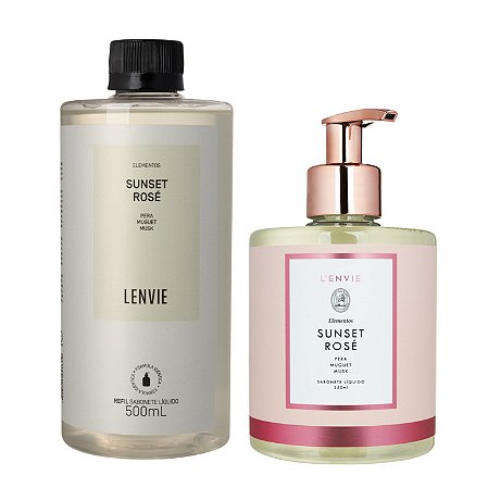 Lenvie Sunset Rose - Sabonete Líquido e Refil