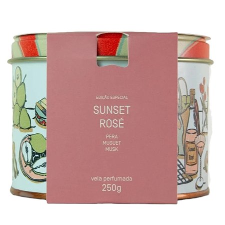 Lenvie Sunset Rose - Vela Perfumada Lata 250g