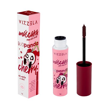 Vizzela Máscara para Cílios No Panda Cherry Bordô