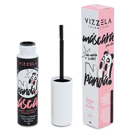 Máscara para Cílios No Panda Vizzela Preta Define e Alonga