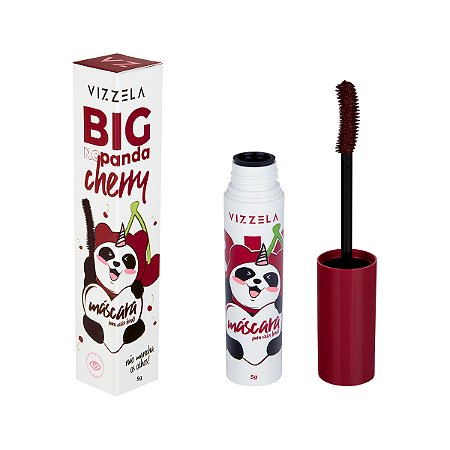 Vizzela Máscara para Cílios Big No Panda Cherry Bordô
