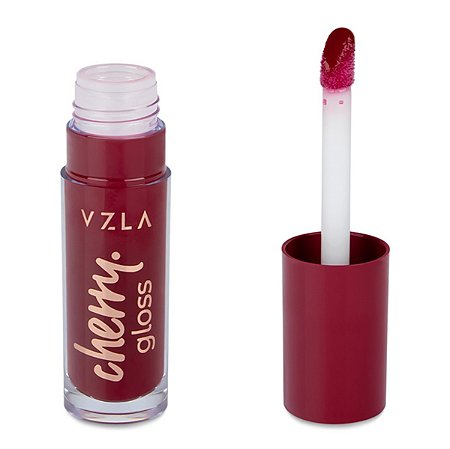 Vizzela Cherry Gloss com Chaveiro Vermelho Cereja Translúcid
