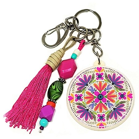 Chaveiro Resinado Mandala Floral 4201