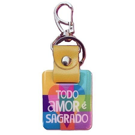Chaveiro Couro Resinado Sagrado 6107
