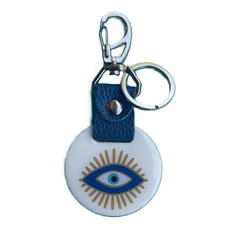 Chaveiro Couro Resinado Olho 6136