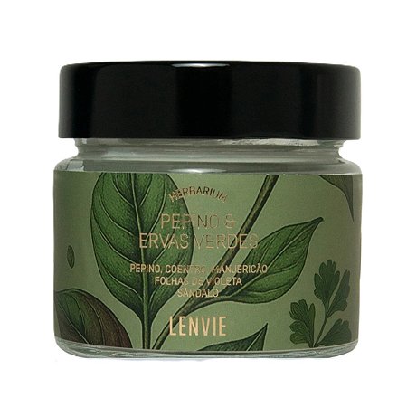 Lenvie Vela Perfumada Pepino e Ervas Verdes Herbarium 140g