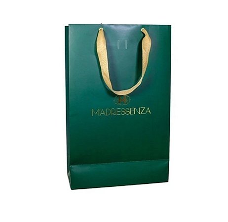 Madressenza Sacola G - Verde Escuro com Hotstamping Alça Fit