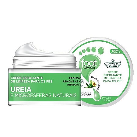 Flores e Vegetais Creme Esfoliante Limpeza Pés 250g
