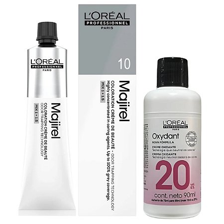 Loreal Majirel 10 Louro Claríssimo 60g + Oxidante 20vol 90ml