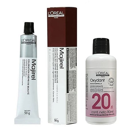 Loreal Majirel 6.32 Louro Escuro Dourado Irisado 50g + Oxidante 20vol 90ml