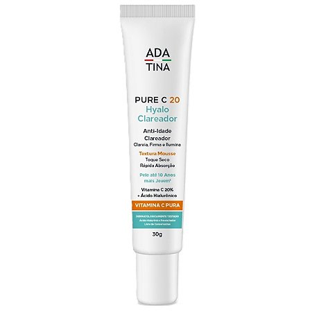 Ada Tina Pure C 20 Hyalo Clareador Mousse Facial Anti-Idade