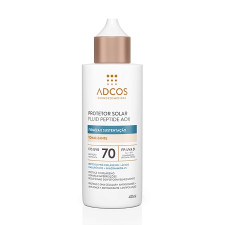 Adcos Protetor Solar Fluid Peptide AOX FPS70 40ml - Tonalizante