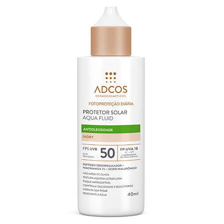 Adcos Protetor Solar Aqua Fluid FPS50 Ivory 40ml 9881