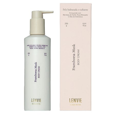 Lenvie Essentia Body Cream Framboesa Musk 250g