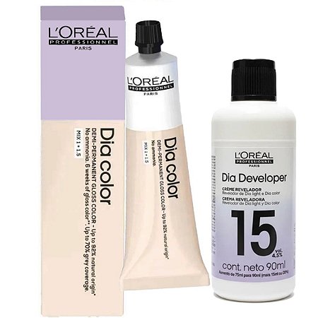 Loreal Dia Color 8.2 Louro Claro Irisado + Dia Developer 15vol 90ml