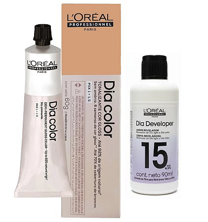 Tonalizante Dia Color 5.35 + Dia Developer 15vol 90ml Loreal