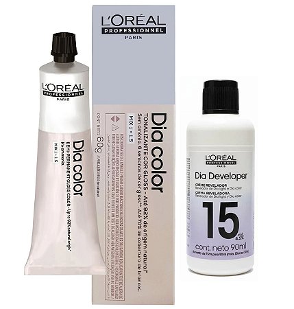 Tonalizante Dia Color 8 + Dia Developer 15vol 90ml Loreal