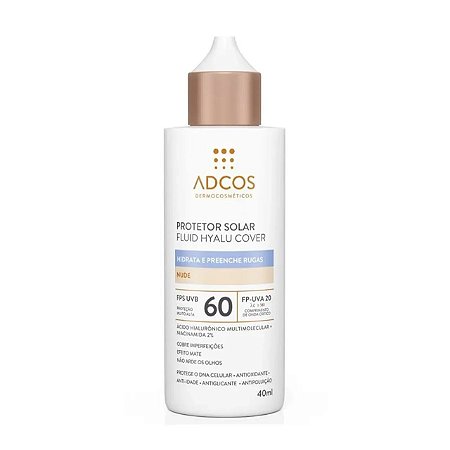 Adcos Protetor Solar Fluid Hyalu Cover FPS60 Nude 9928