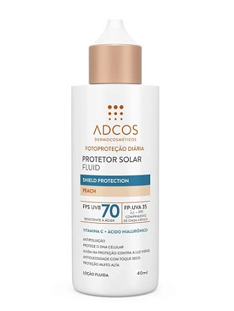 Adcos Protetor Solar Fluido Tonal FPS70 40ml Cor Peach 9874