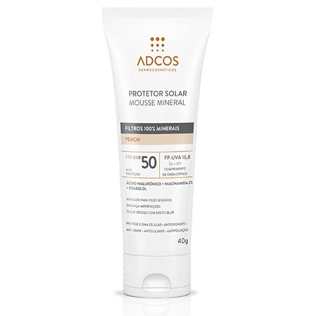 Adcos Protetor Solar Mousse Mineral FPS50 40g Cor Peach 9943