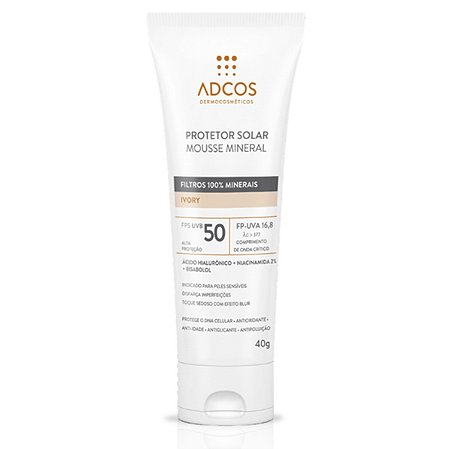 Adcos Protetor Solar Mousse Mineral FPS50 40g Cor Ivory 9941