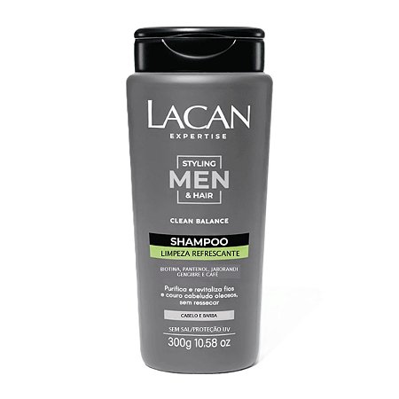 Lacan Shampoo Men Styling Hair Limpeza Refrescante 300ml