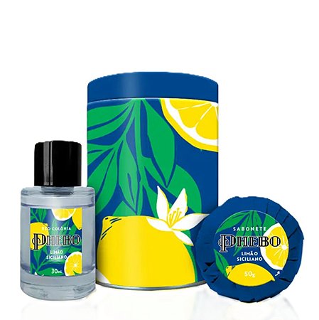 Phebo Kit Latinha Colônia e Sabonete Barra Limão Sicilano