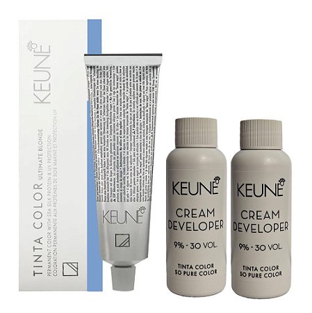 Tinta Keune 1511 Louro Super Cendré + 2 Developer 30vol