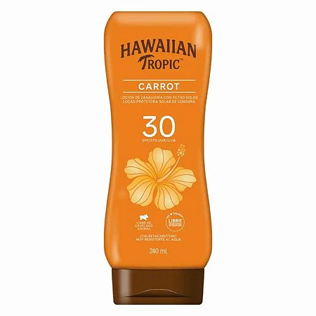 Protetor Solar Hawaiian Tropic Carrot Cenoura FPS30 240ml