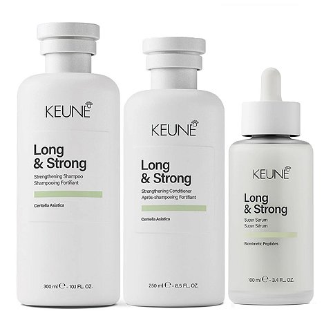 Keune Long & Strong - Kit Shampoo Condicionador e Super Serum