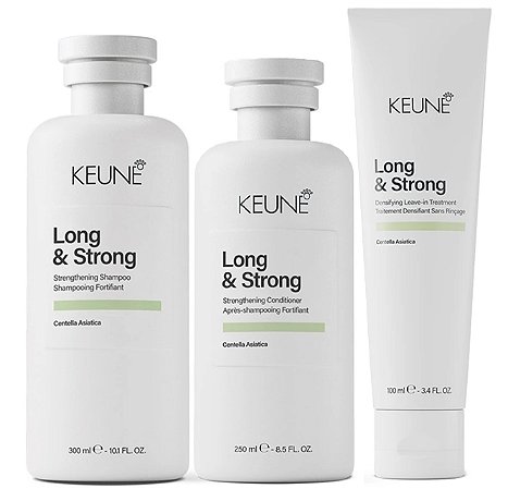 Keune Long & Strong - Kit Shampoo Condicionador e Leave-in