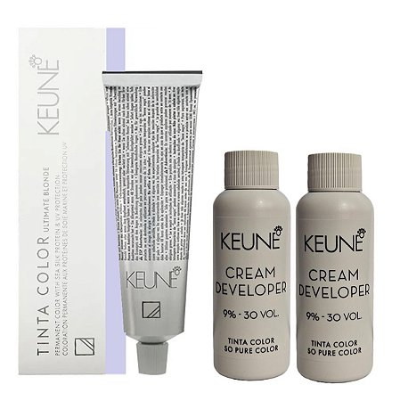Tinta Keune 1517 Louro Super Cinza Viole + 2 Developer 30vol