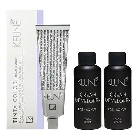 Tinta Keune 1517 Louro Super Cinza Viole + 2 Developer 40vol