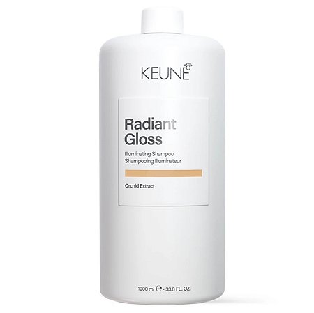 Keune Radiant Gloss Shampoo 1000ml Brilho Cabelos Opacos
