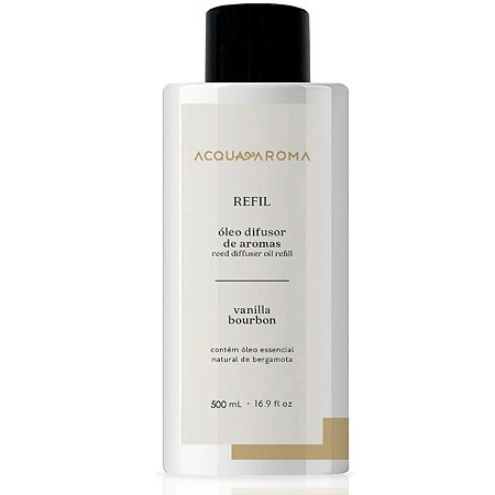 Refil Difusor Ambiente Vanilla Bourbon Acqua Aroma 500ml