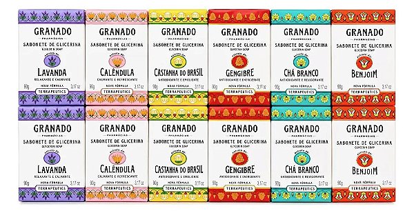 Kit 12 unidades Sabonete de Glicerina 90g Granado