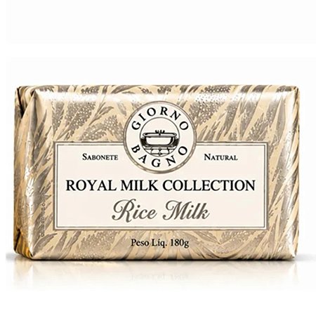 Sabonete Barra Giorno Bagno Royal Milk Collec Rice Milk 180g