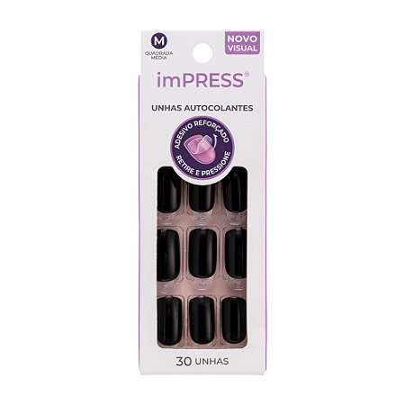 Kiss NY Impress Unhas Autocolantes Quadrado Médio - All Fired Up