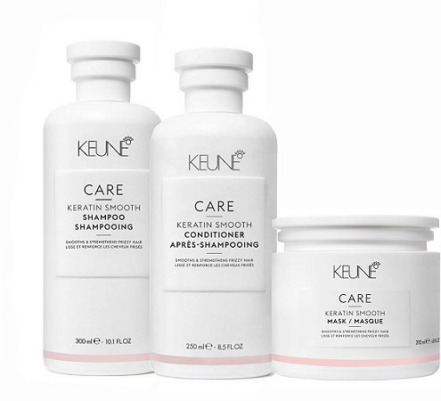 Keune Keratin Smooth - Kit Shampoo Condicionador e Máscara