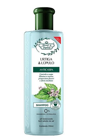 Flores e Vegetais Urtiga e Lúpulo - Shampoo Anticaspa 300ml